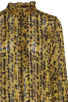 B.Young - Mustard Animal Print Blouse - Byjadeen