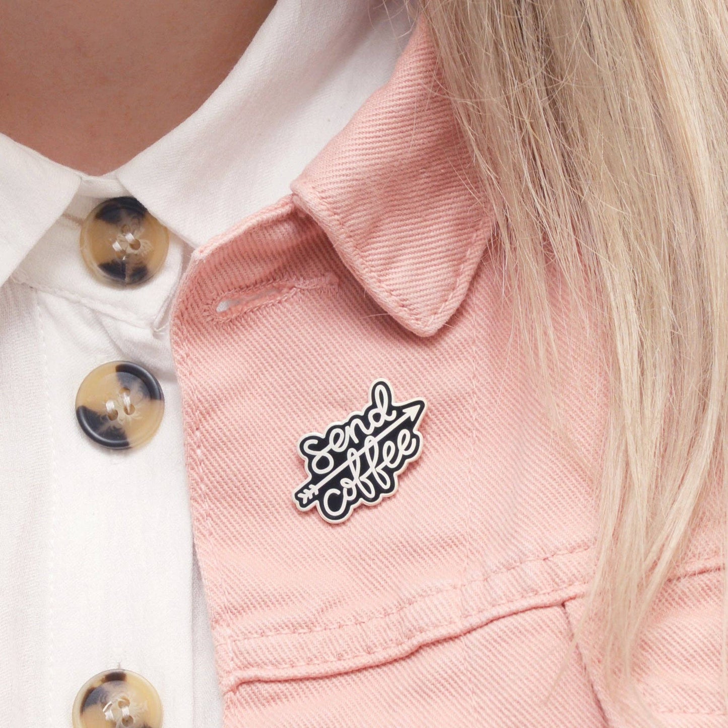 Send Coffee - Enamel Pin