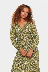 Saint Tropez- Green Print Long Dress- Aleta