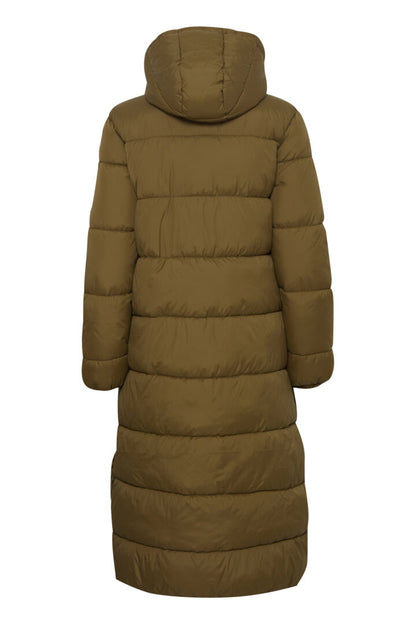 B.Young- Khaki Padded Long Coat- Bybomina