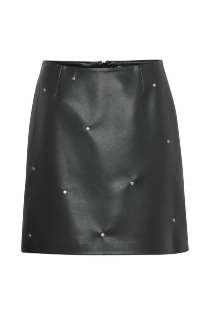 B.Young- Black Studded PU Skirt