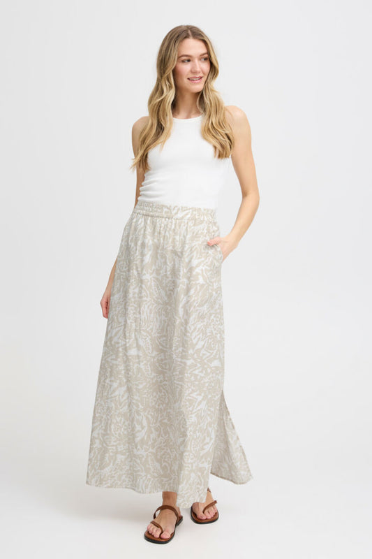 Fransa- Cream Skirt- Frmaddie