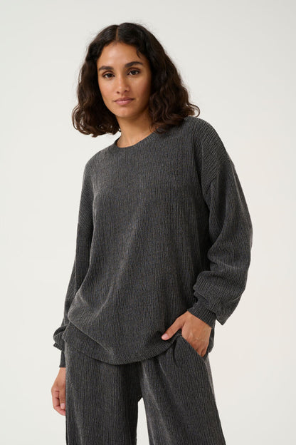 Kaffe- Grey Loose Fit Top- Kaolga