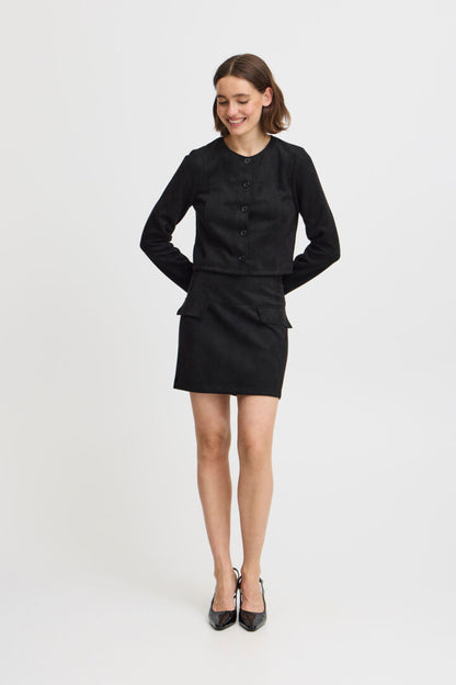 B.Young- Black Suedette Skirt- Bytomira