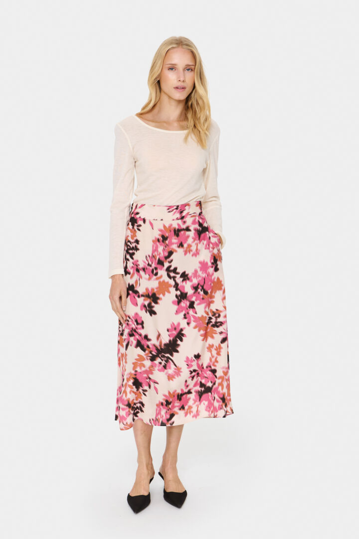 Saint Tropez- Pink Flower Skirt- Gracy