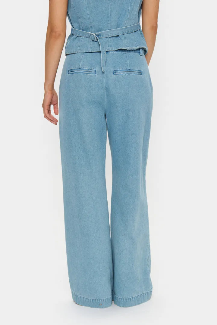 Saint Tropez- Pale Blue Baggy Jeans- Jaclyn