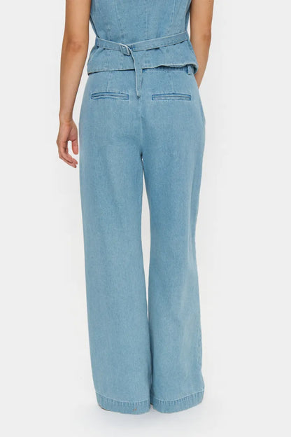 Saint Tropez- Pale Blue Baggy Jeans- Jaclyn