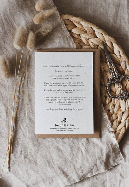 Bobella Co - Thank You Plantable Seed Card