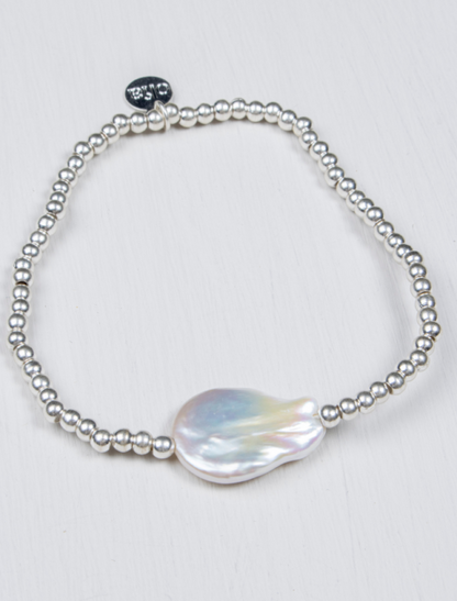 Olia - Silver/Pearl Bracelet - Ocean