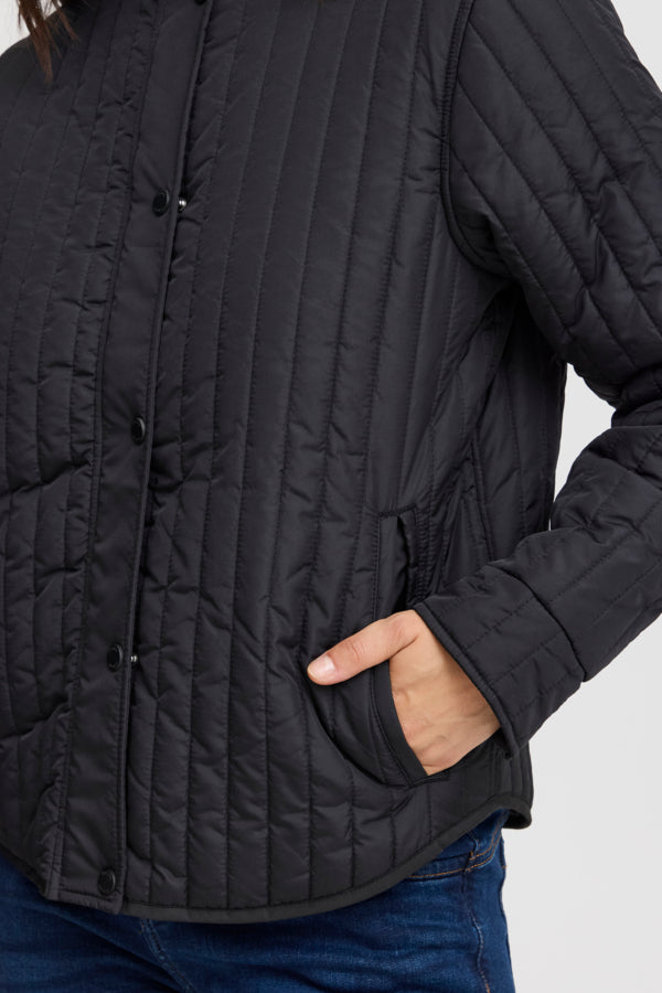 Fransa - Black Quilted Jacket - Frmelisse