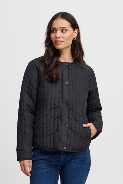 Fransa - Black Quilted Jacket - Frmelisse