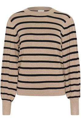 Kaffe - Neutral/Black Stripe Jumper - Kalizzy