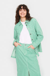 Saint Tropez - Green Stripe Skirt - Ditten