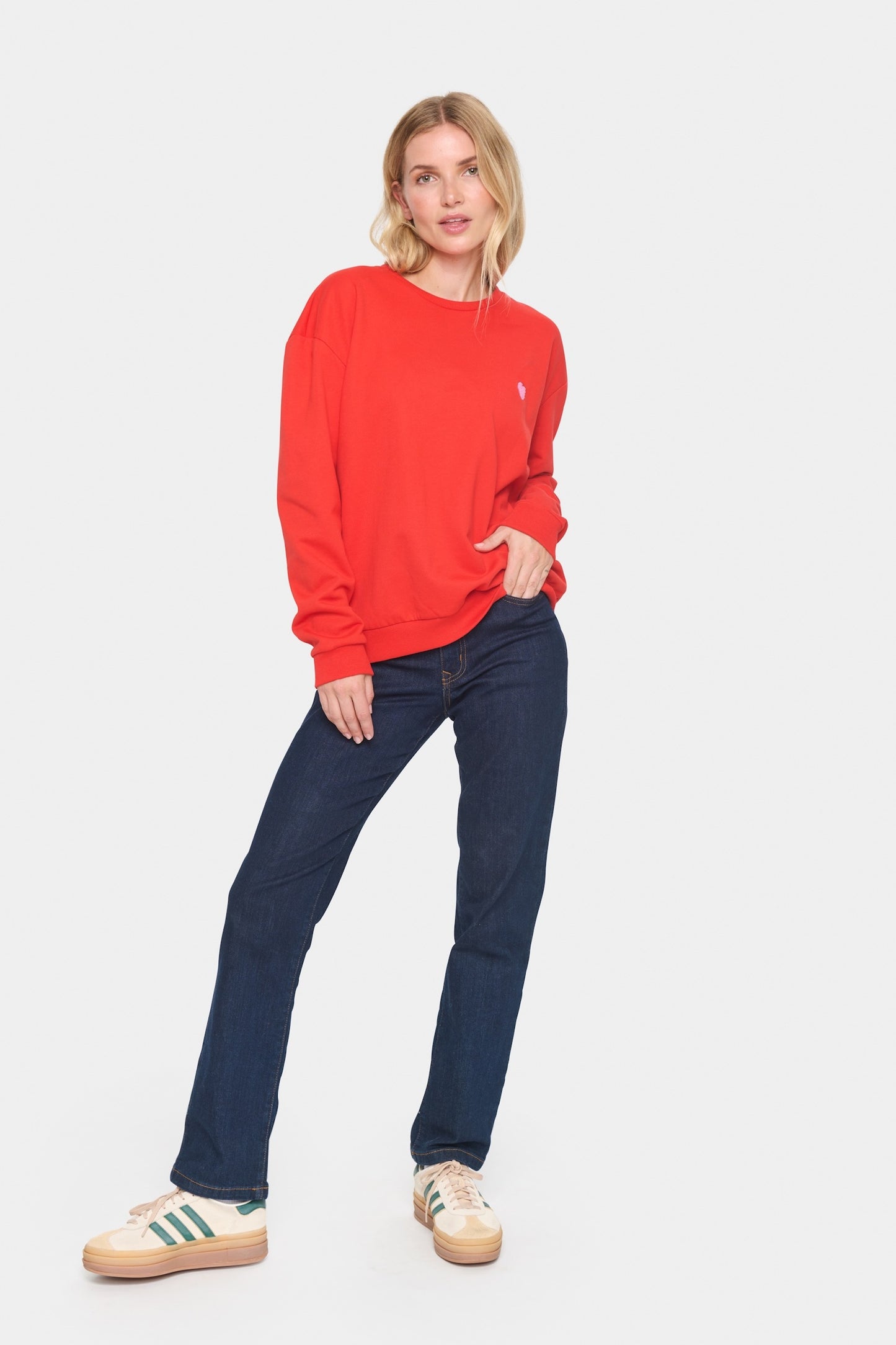 Saint Tropez- Red Heart Sweatshirt- Hannika