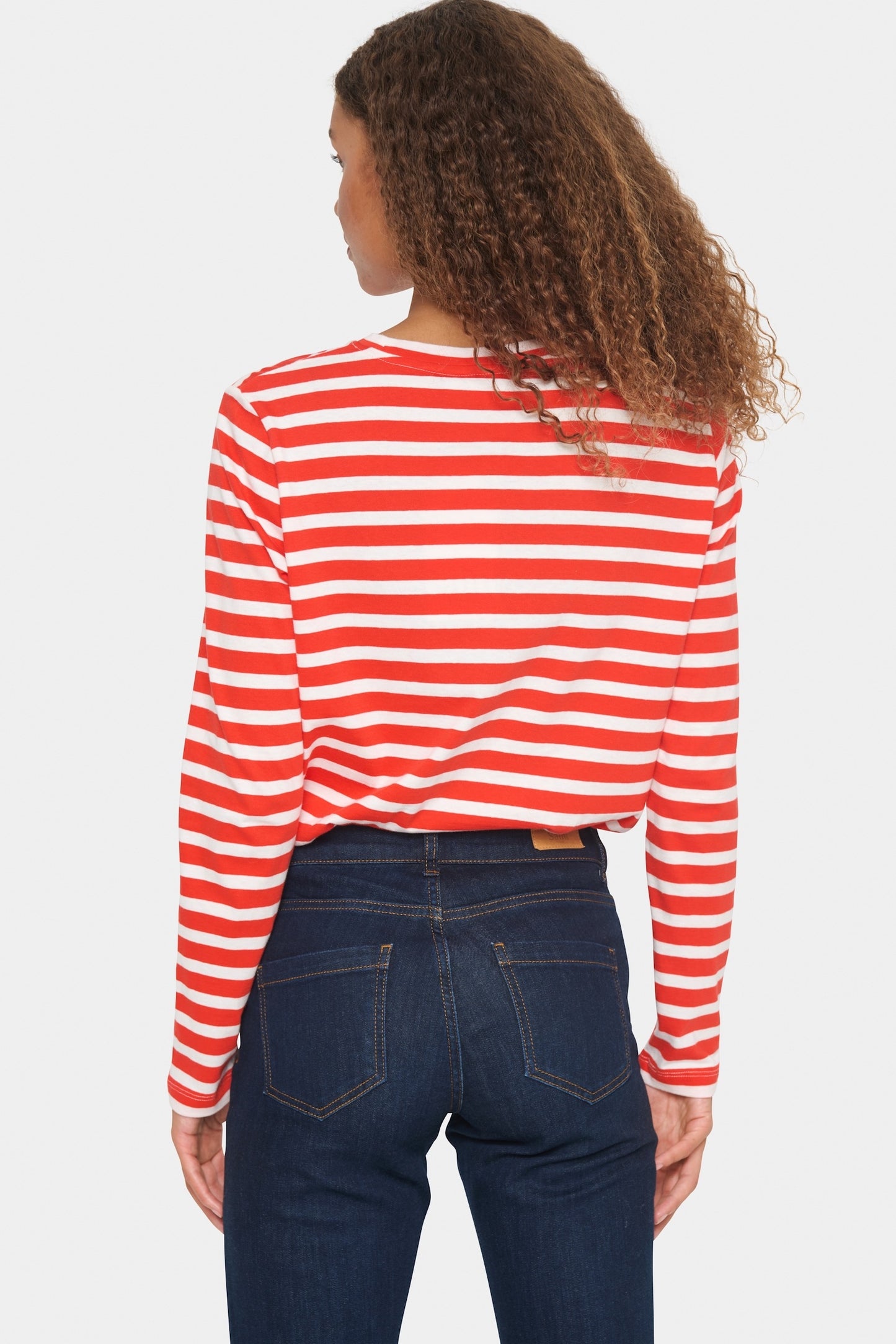 Saint Tropez- Red Stripe Long Sleeve Top- Idalia