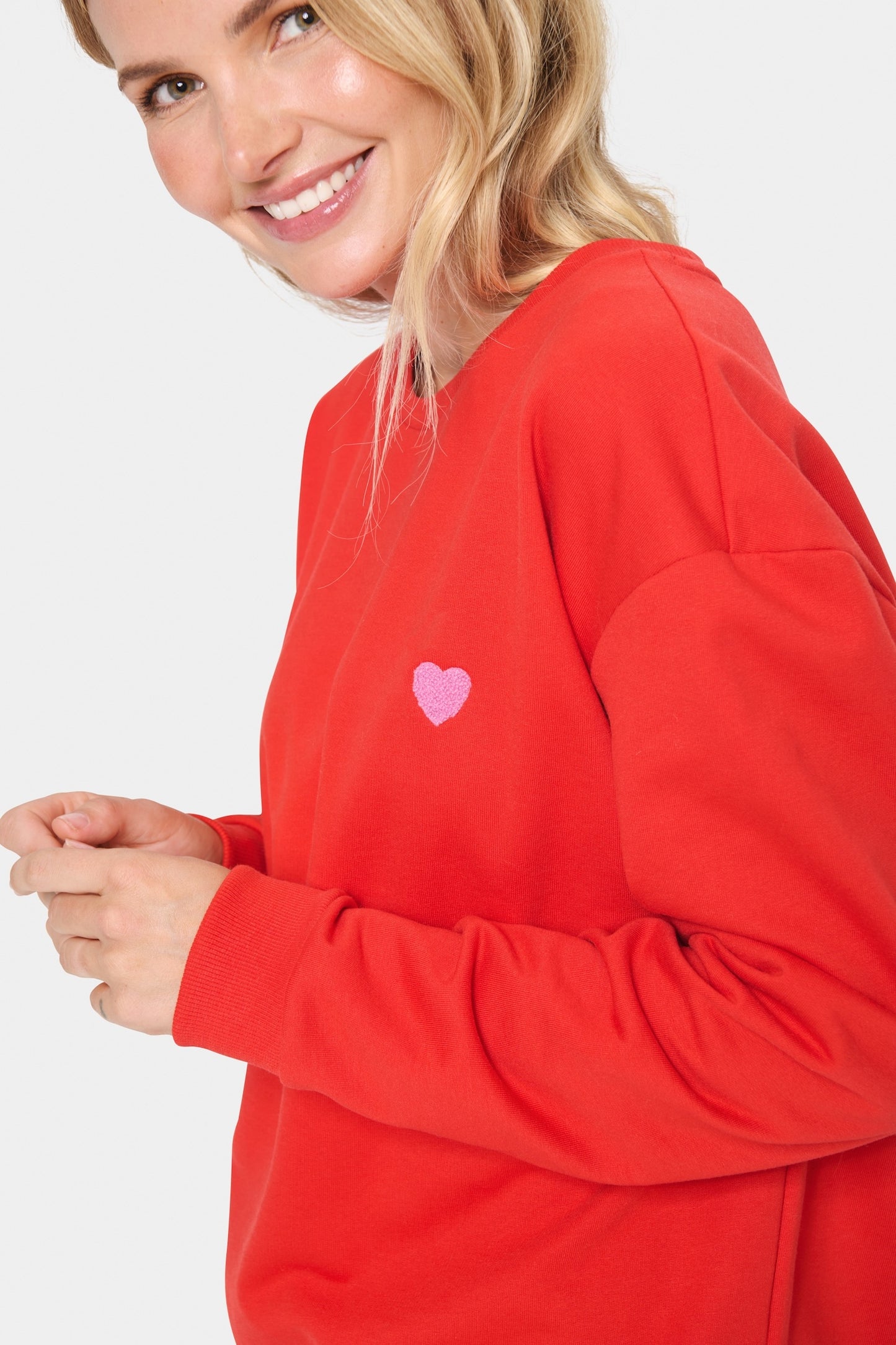 Saint Tropez- Red Heart Sweatshirt- Hannika