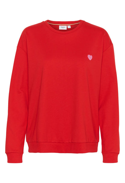 Saint Tropez- Red Heart Sweatshirt- Hannika