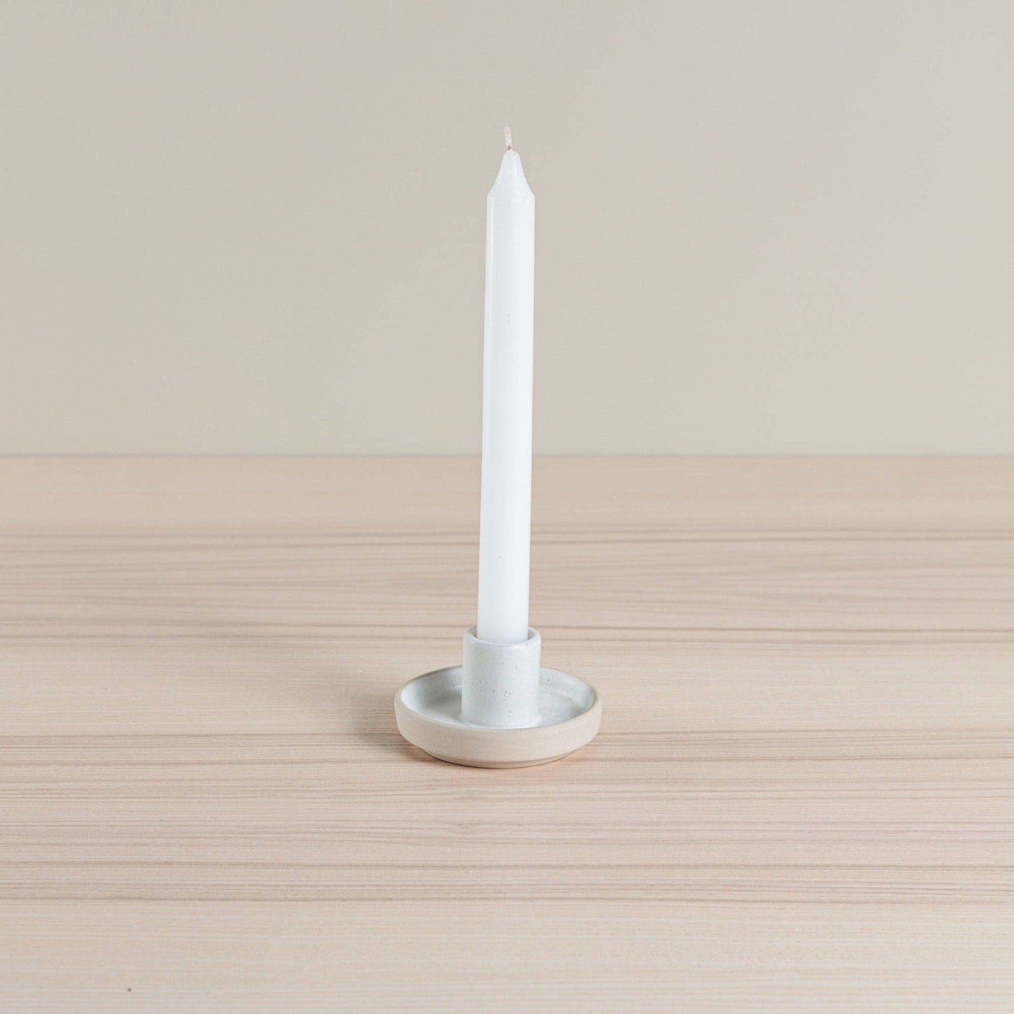 Organics Tapered Candle Holder - Oatmeal