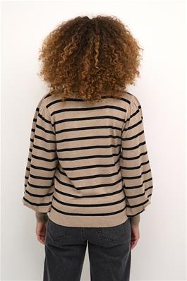 Kaffe - Neutral/Black Stripe Jumper - Kalizzy