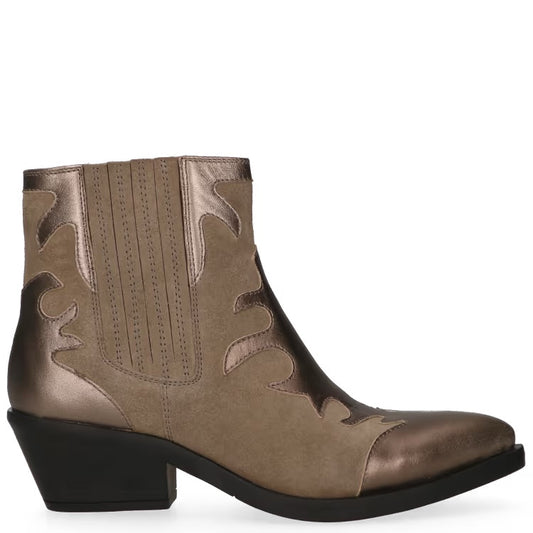 Maruti- Leather Taupe Cowboy Boot- Tessy