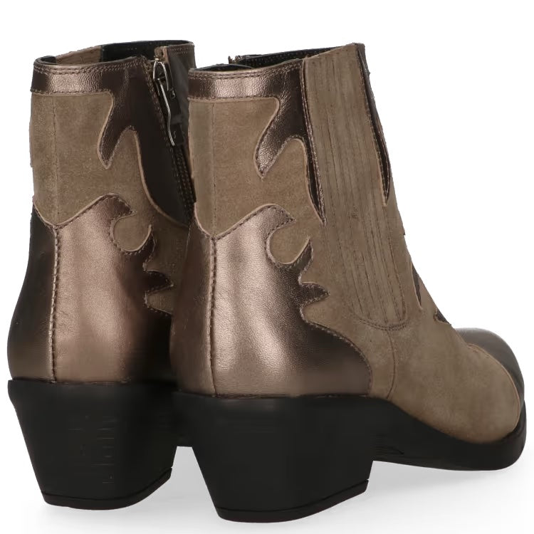 Maruti- Leather Taupe Cowboy Boot- Tessy