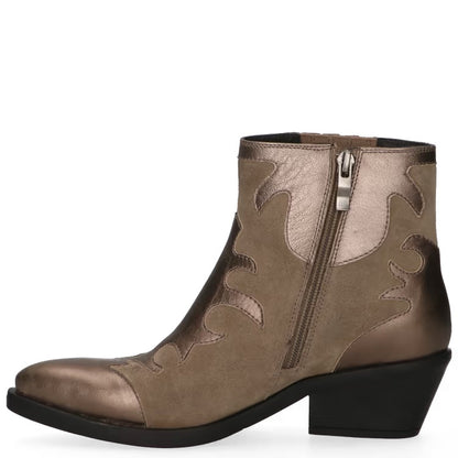 Maruti- Leather Taupe Cowboy Boot- Tessy