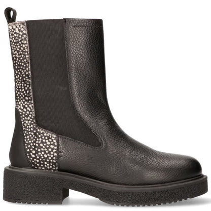 Maruti- Black Leather Chelsea Boot- Sarah