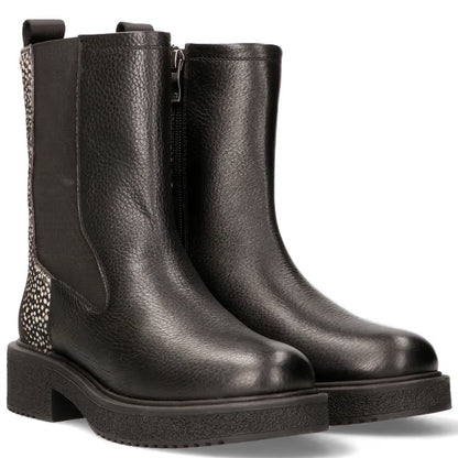 Maruti- Black Leather Chelsea Boot- Sarah