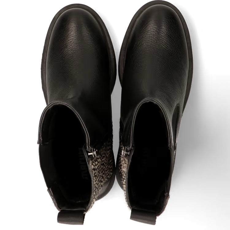 Maruti- Black Leather Chelsea Boot- Sarah