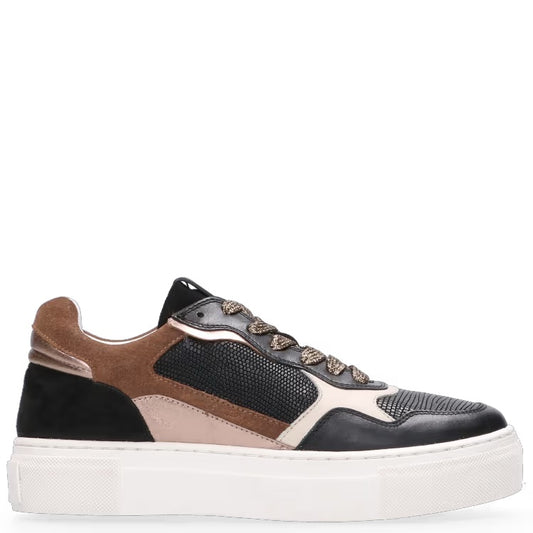 Maruti- Black Leather Trainers- Tavi