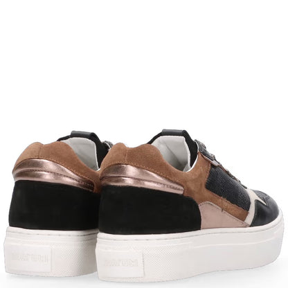 Maruti- Black Leather Trainers- Tavi