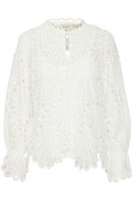 Fransa - White Lace Blouse - Frbelle