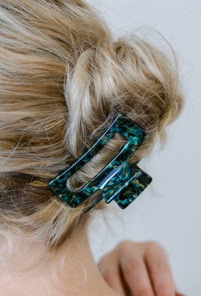 Last True Angel-Resin Claw Hair Clip in Greens