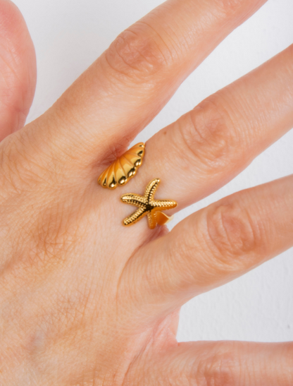 Olia - Shell&Starfish Ring - Winnie