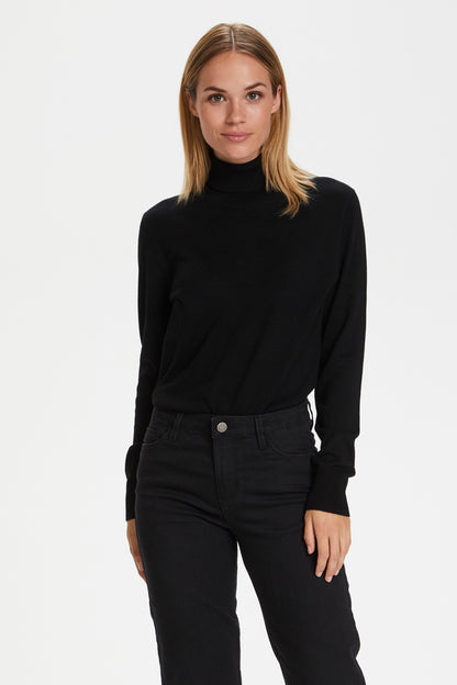 Kaffe - Black Roll Neck - Astrid