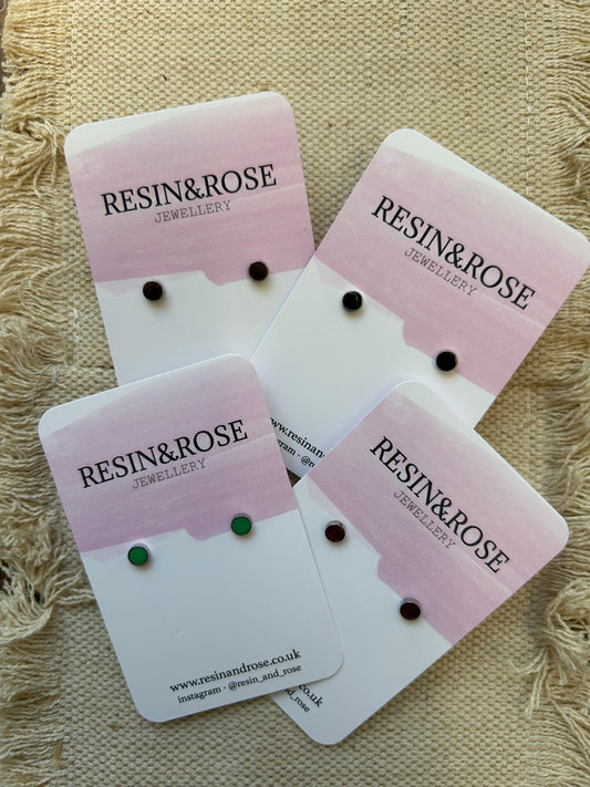 Resin&Rose - Teeny Stud Earrings