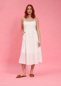 Fika - White Brodiere Dress