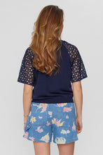 Load image into Gallery viewer, Numph- Navy Broidery Anglaise Top- Nucarieann
