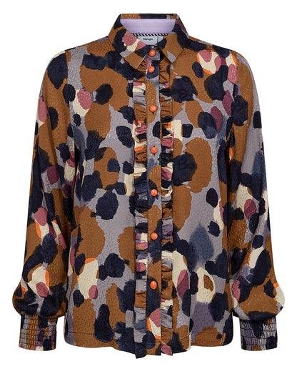 Numph- Brown Mix Shirt- Nugrit