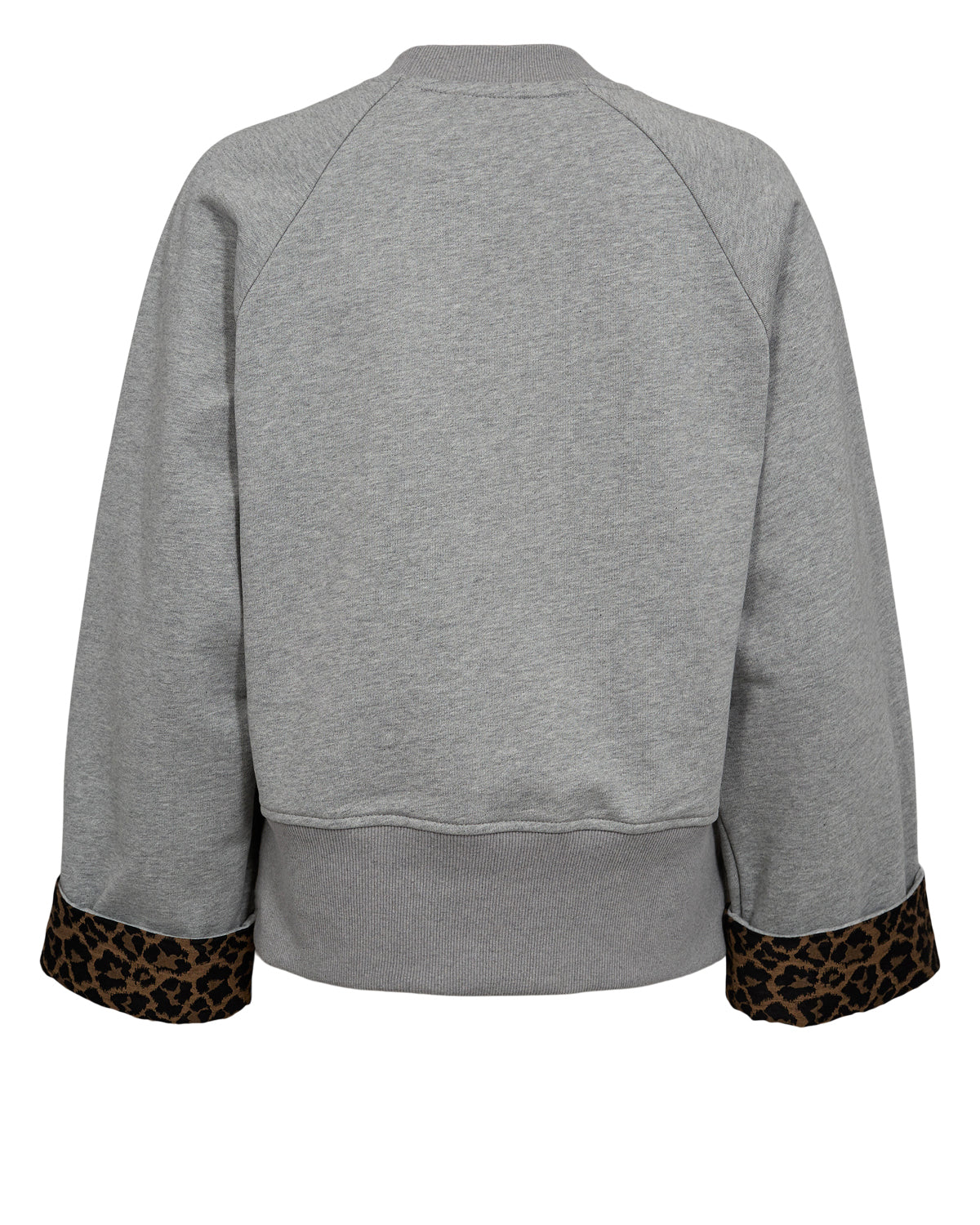 Numph - Grey Animal Sleeve Sweatshirt- Nuzari