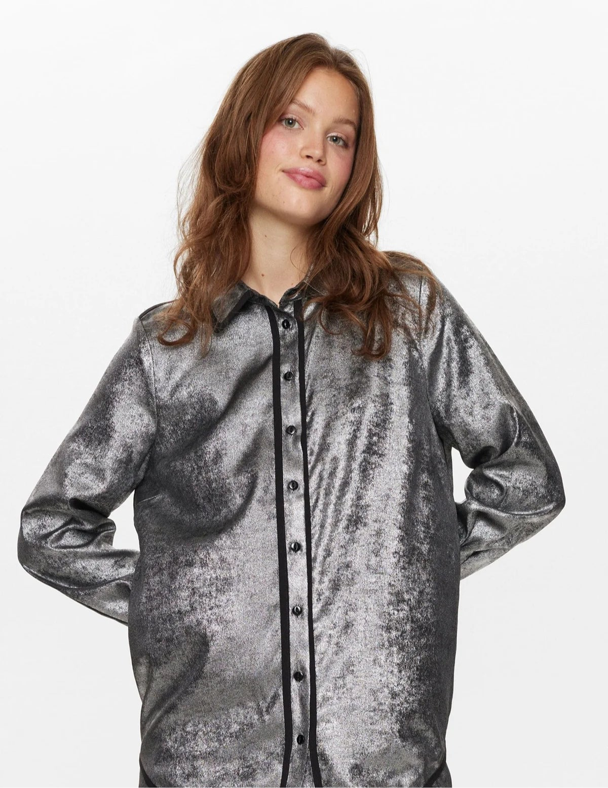 Numph- Silver Shirt- Nuhilary