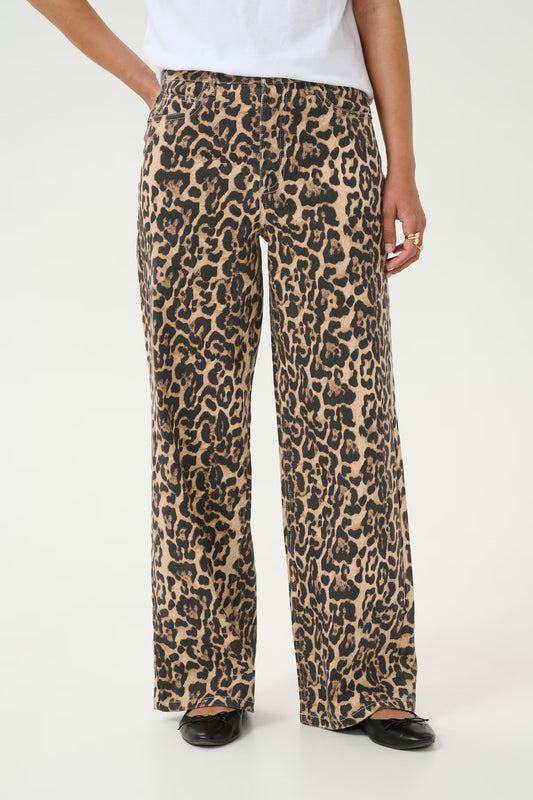 Size 12 - Kaffe - Leopard Print Jeans - Kaleonora