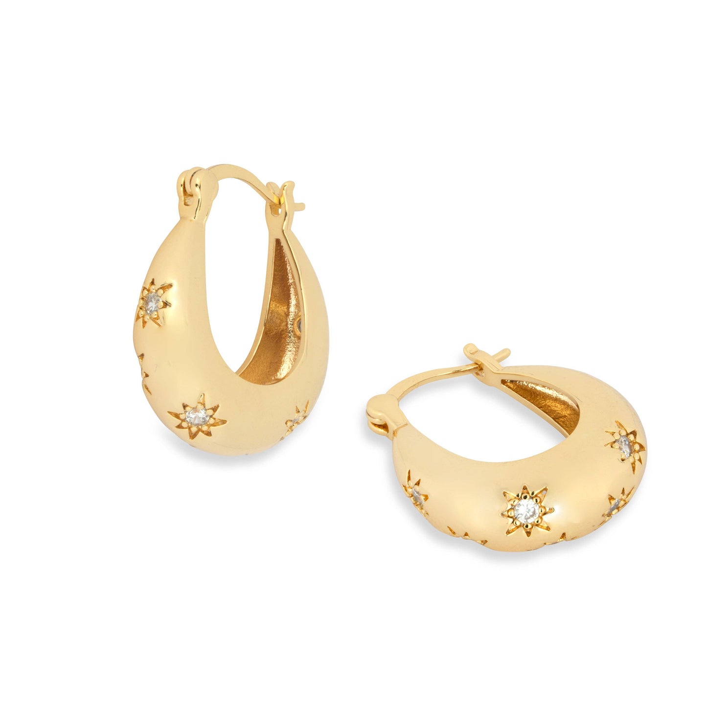 Ashiana London-Gold Cora Hoop Earrings