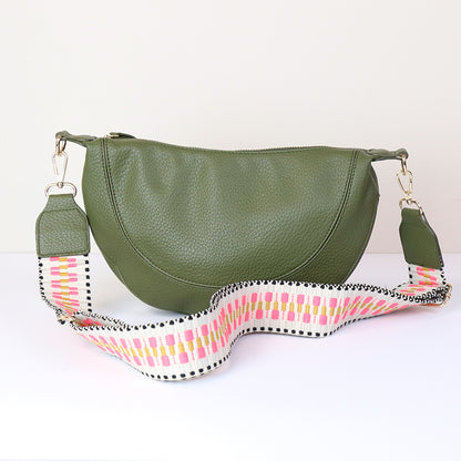 Pom - Olive Green vegan leather bag