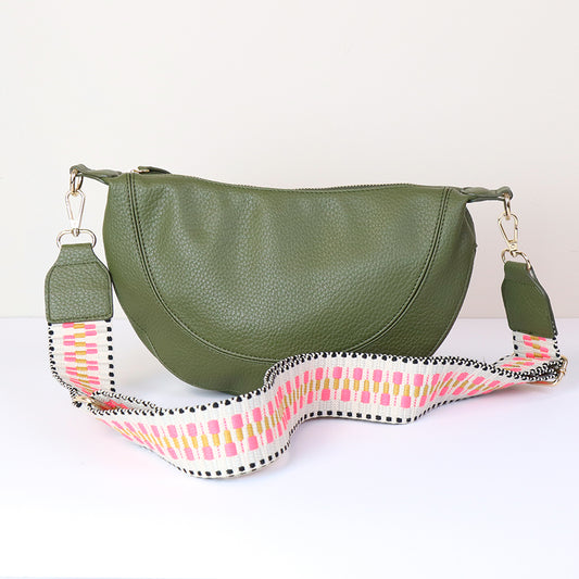 Pom - Olive Green vegan leather bag