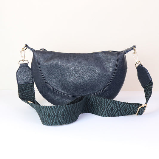 Pom - Slate blue vegan leather bag