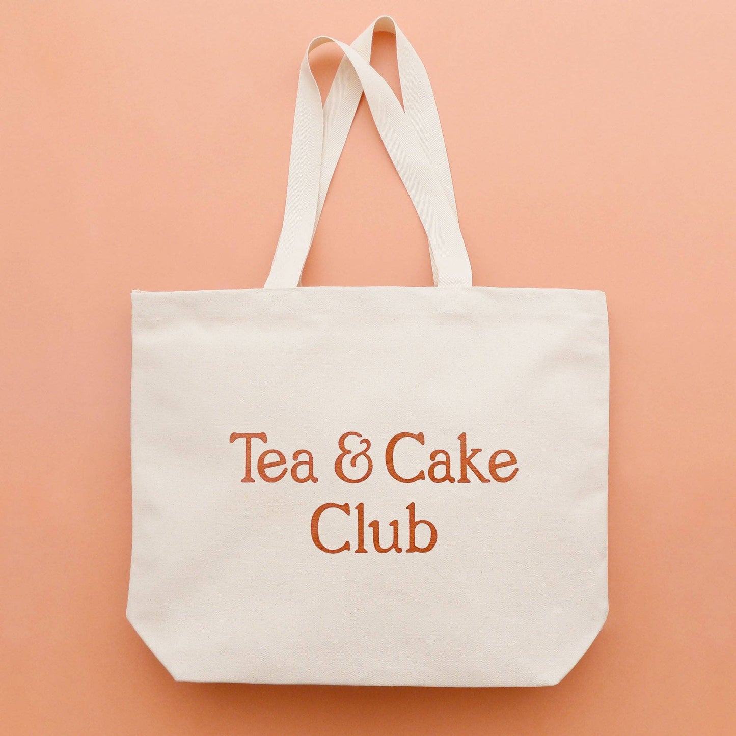 Tea & Cake Club - Big Canvas Tote Bag