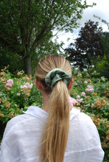 Last True Angel-Extra Large Silky Scrunchie in Fern