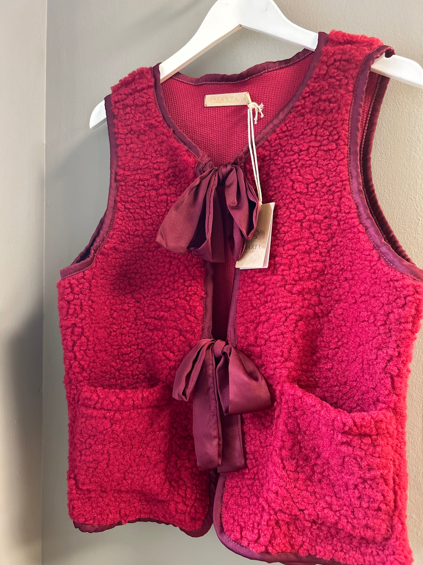 Marta Du Chateau - Teddy Waistcoat- Wine