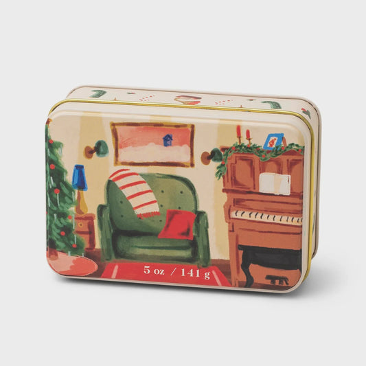 Paddywax- Piano Christmas Tin Candle- Pomegranite